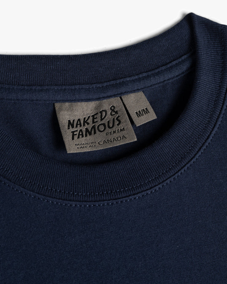 Naked & Famous Denim Circular Knit Tee - Solid Navy