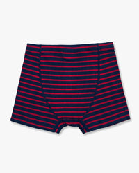 Hemen Biarritz Albar Breton Stripe Boxer Brief - Deep Marine / Red | Hemen Biarritz Underwear | JEANSTORE