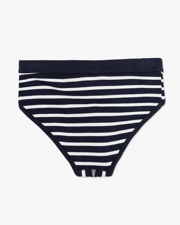 Hemen Biarritz Etor Breton Stripes Brief - Deep Marine / Natural