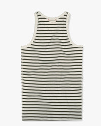 Hemen Biarritz Gari Breton Stripe Ribbed Tank Top - Natural / Khaki | Hemen Biarritz Underwear | JEANSTORE