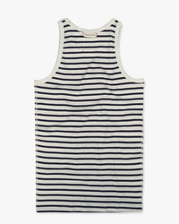 Hemen Biarritz Gari Breton Stripe Ribbed Tank Top - Natural / Marine | Hemen Biarritz Underwear | JEANSTORE