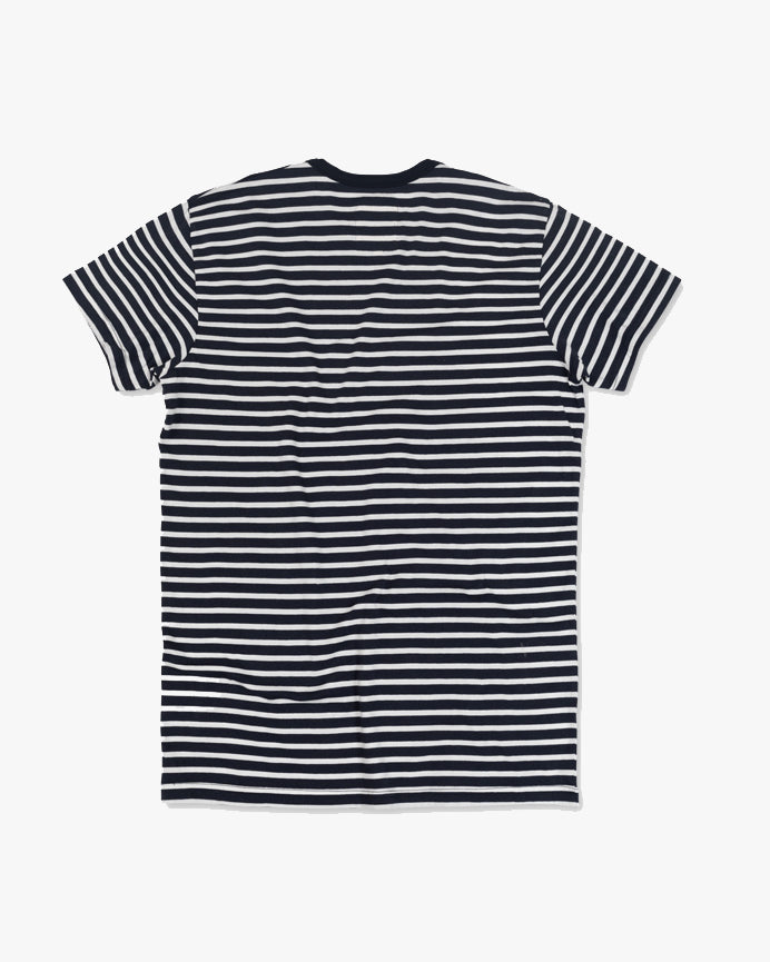 Hemen Biarritz Dani Breton Stripe Tee - Deep Marine / Natural