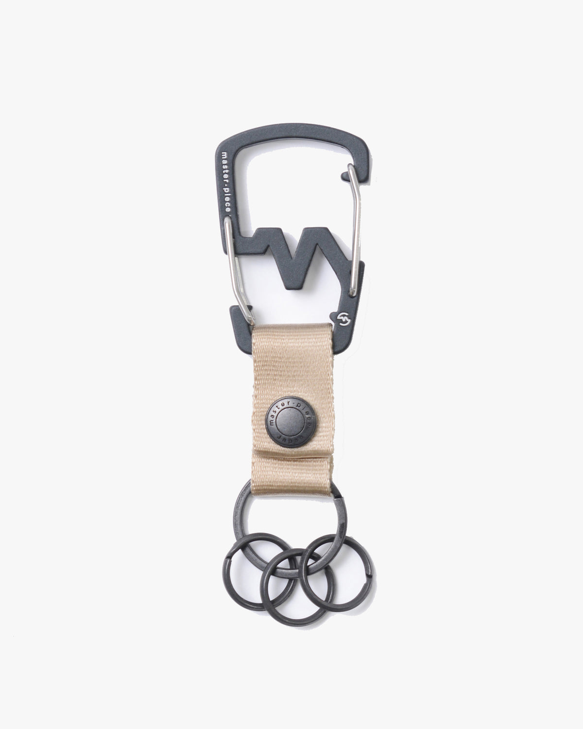 Master-Piece M-Carabiner Keyring - Beige | Master-Piece Wallets & Key Fobs | JEANSTORE