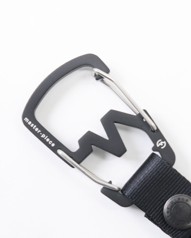 Master-Piece M-Carabiner Keyring - Black | Master-Piece Wallets & Key Fobs | JEANSTORE
