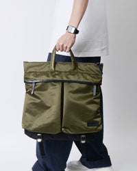 Master-Piece Lightning Helmet Bag - Khaki | Master-Piece Bags | JEANSTORE
