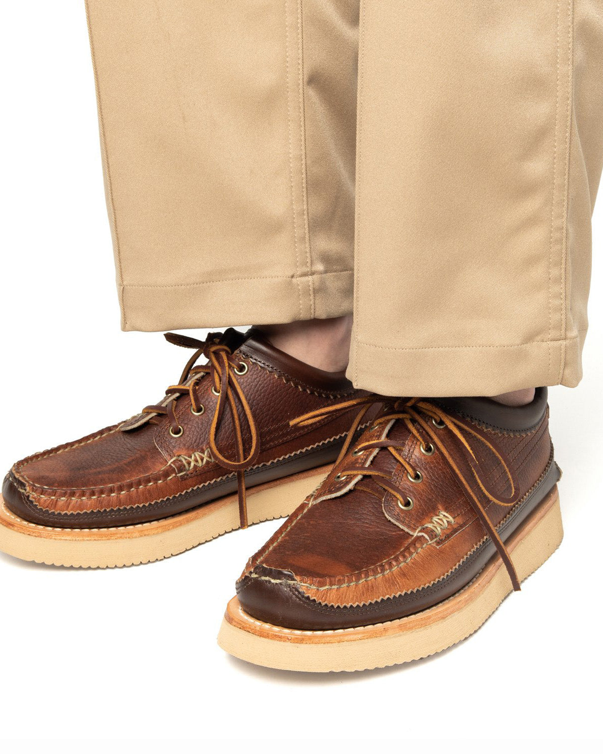 Yuketen Maine Guide Ox DB Shoe w/ 2021 Sole - CP Brown / G Brown | Yuketen Shoes | JEANSTORE