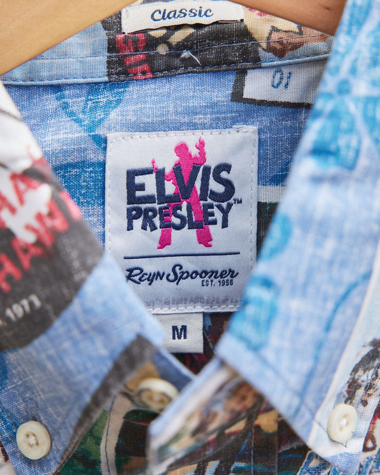 Reyn Spooner Elvis In Hawaii Pullover Shirt - Blue