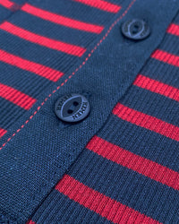 Hemen Biarritz Albar Breton Stripe Boxer Brief - Deep Marine / Red | Hemen Biarritz Underwear | JEANSTORE