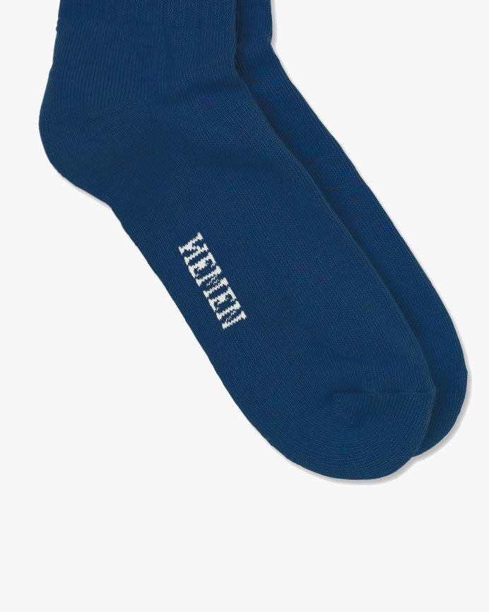 Hemen Biarritz HMN04 Organic Cotton Rib Sport Socks - Blue