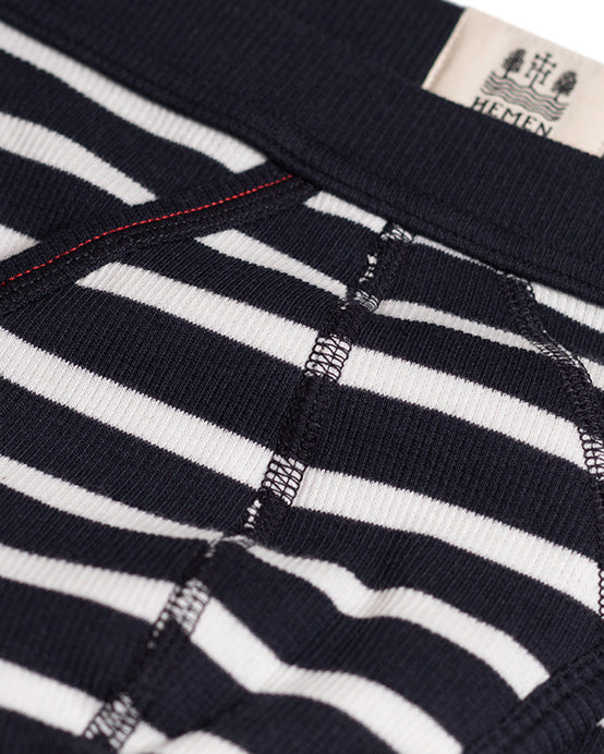 Hemen Biarritz Etor Breton Stripes Brief - Deep Marine / Natural | Hemen Biarritz Underwear | JEANSTORE