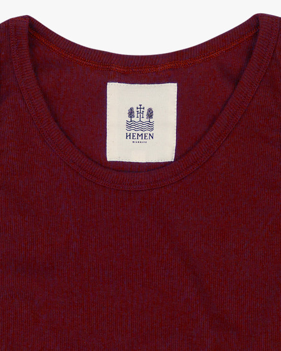 Hemen Biarritz Gari Ribbed Tank Top - Wine Red | Hemen Biarritz Underwear | JEANSTORE