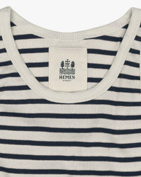 Hemen Biarritz Gari Breton Stripe Ribbed Tank Top - Natural / Marine | Hemen Biarritz Underwear | JEANSTORE