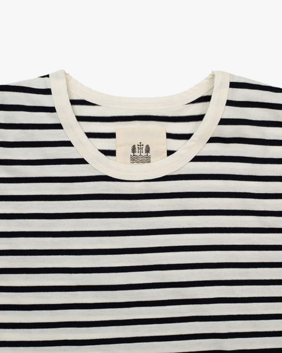 Hemen Biarritz Dani Breton Stripe Tee - Natural / Marine | Hemen Biarritz T Shirts | JEANSTORE