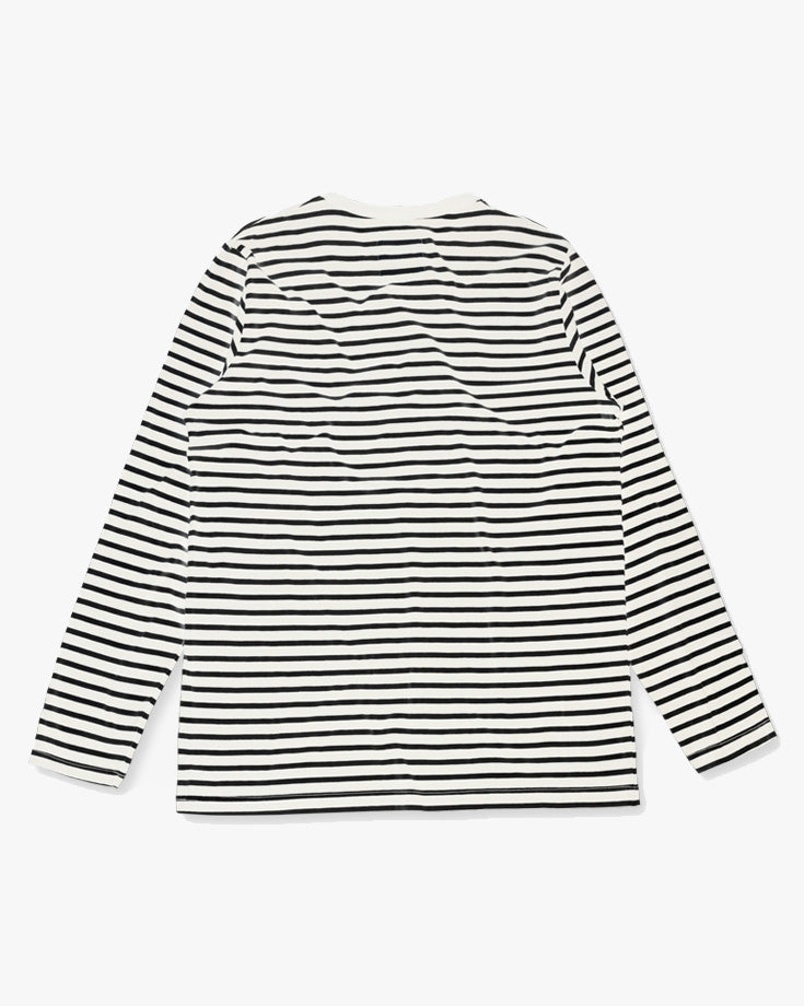 Hemen Biarritz Joritz Breton Stripe L/S Tee - Natural / Marine | Hemen Biarritz T Shirts | JEANSTORE