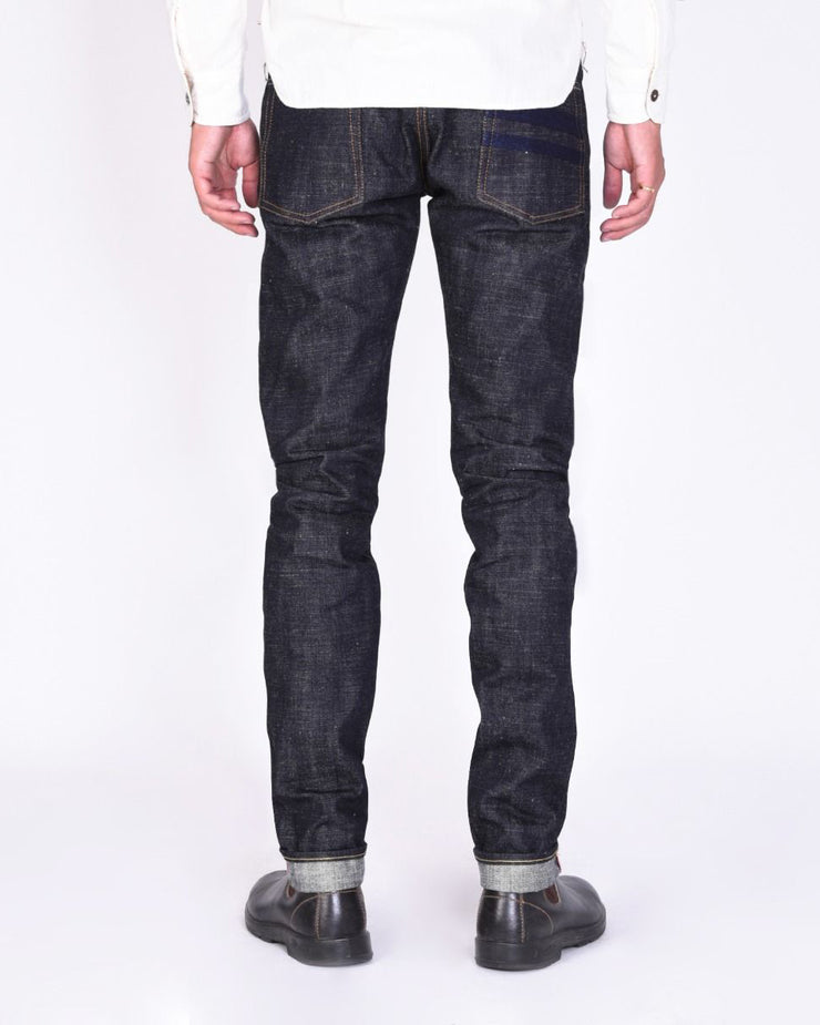 Momotaro Tight Tapered Mens Jeans - 16oz US x Revival Selvedge Denim / Indigo Embroidery - GTB Stripe