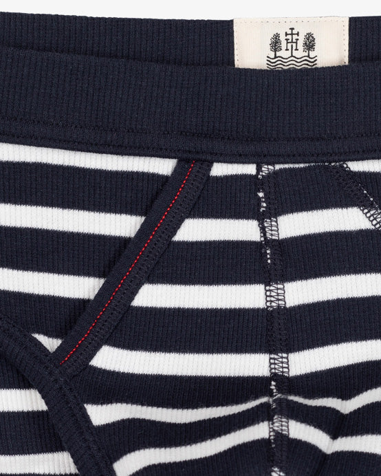 Hemen Biarritz Etor Breton Stripes Brief - Deep Marine / Natural | Hemen Biarritz Underwear | JEANSTORE