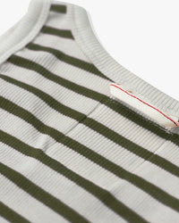 Hemen Biarritz Gari Breton Stripe Ribbed Tank Top - Natural / Khaki | Hemen Biarritz Underwear | JEANSTORE