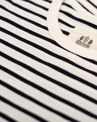Hemen Biarritz Dani Breton Stripe Tee - Natural / Marine | Hemen Biarritz T Shirts | JEANSTORE