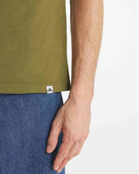 Le Mont St Michel Tobin Circular Knit Tee - Army | Le Mont St Michel T Shirts | JEANSTORE