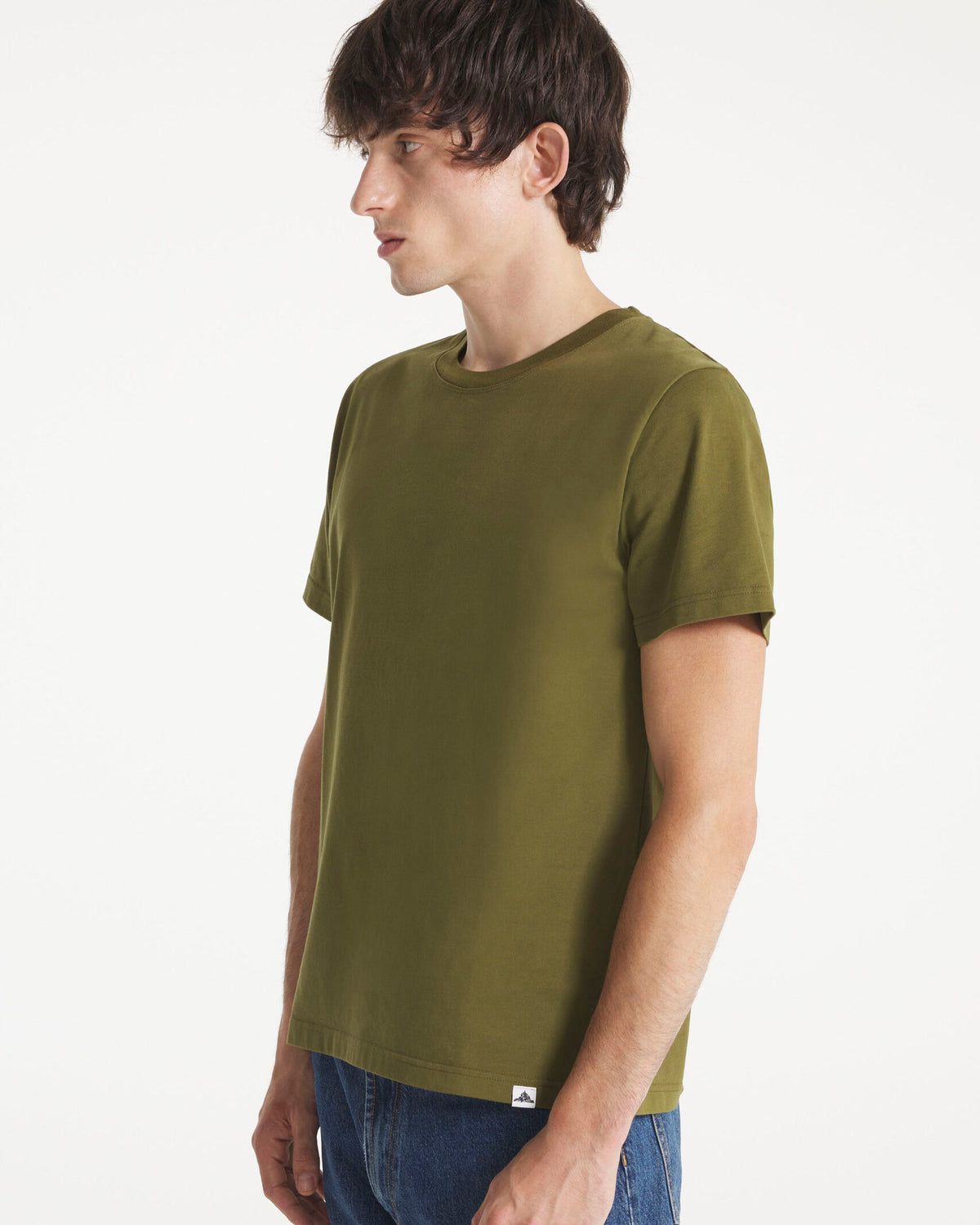 Le Mont St Michel Tobin Circular Knit Tee - Army | Le Mont St Michel T Shirts | JEANSTORE