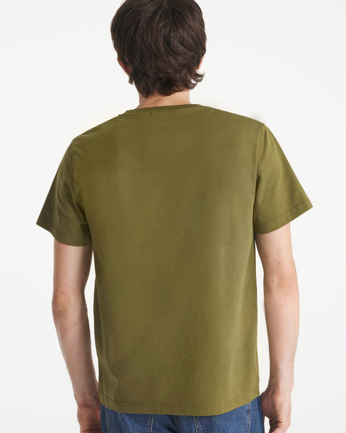 Le Mont St Michel Tobin Circular Knit Tee - Army | Le Mont St Michel T Shirts | JEANSTORE