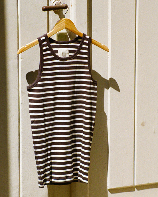breton stripe ribbed tank top hanging
