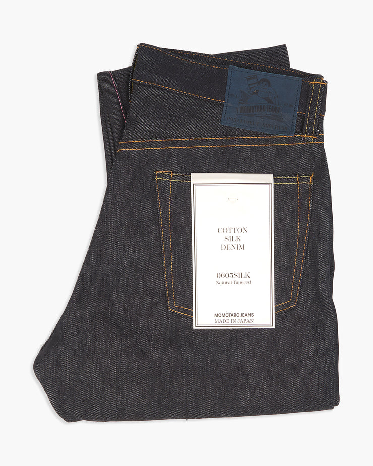 Momotaro 0605-SILK Natural Tapered Mens Jeans - 16oz Zimbabwe Cotton x Silk Selvedge Denim