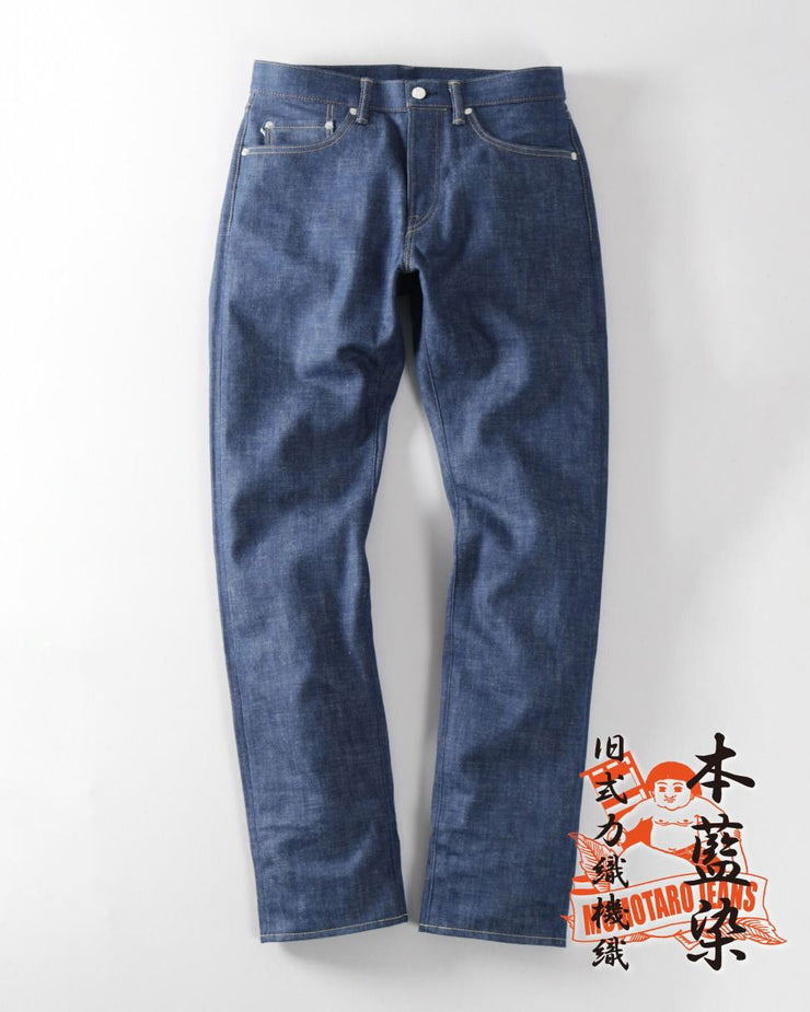Momotaro 0605-AI 'Aizome' 13.5oz Natural Tapered Selvedge Jeans - Hand Dyed Natural Indigo