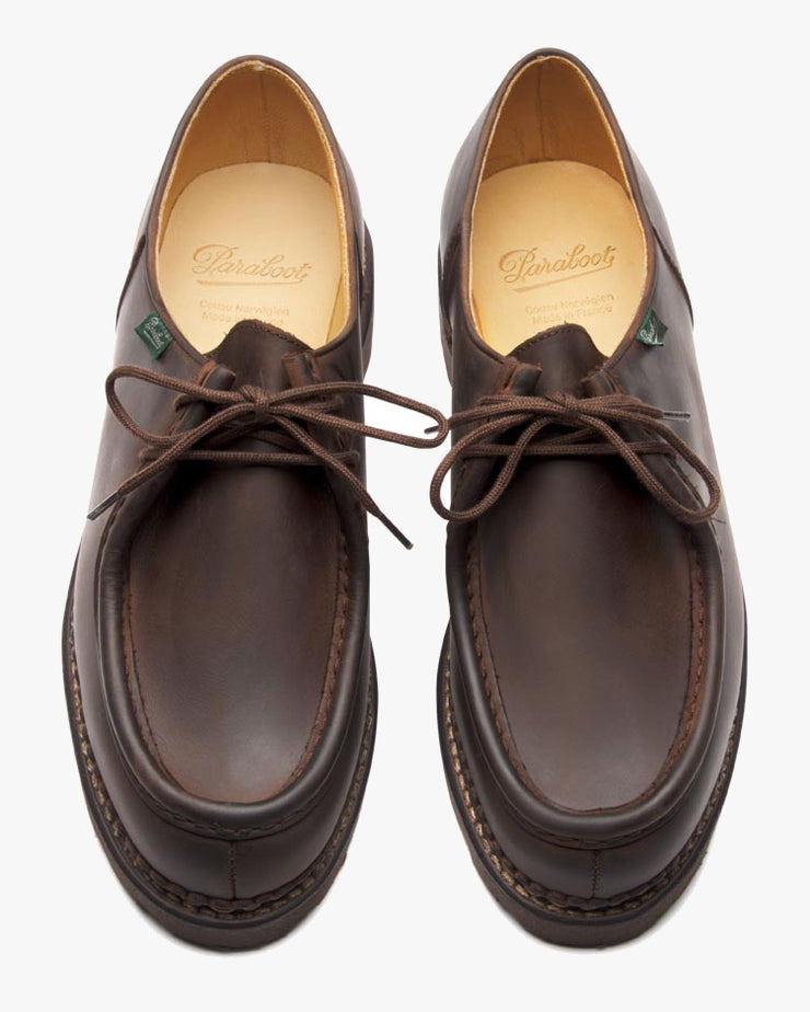 Paraboot Michael Piped Seam Derby Shoe - Nubuck Gringo / Marche Marron | Paraboot Shoes | JEANSTORE