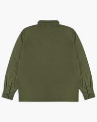 Le Mont St Michel Coban Seersucker Overshirt - Khaki | Le Mont St Michel Shirts | JEANSTORE