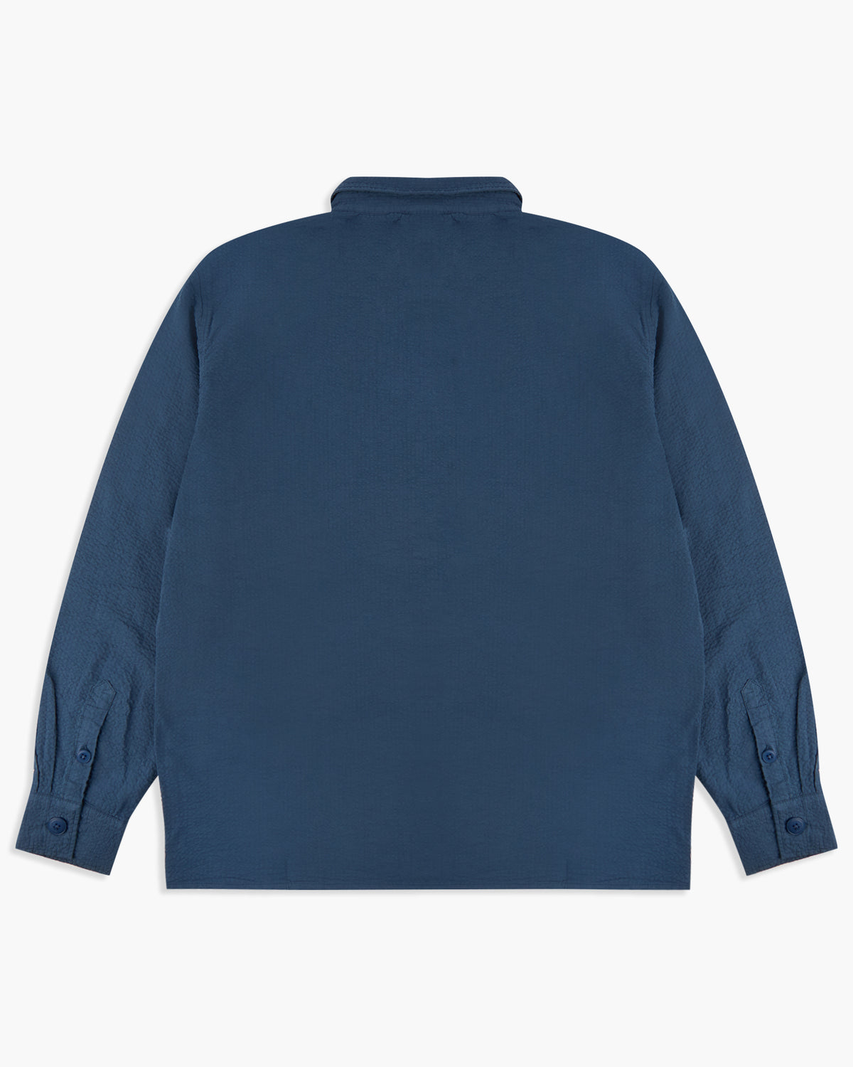 Le Mont St Michel Coban Seersucker Overshirt - Navy | Le Mont St Michel Shirts | JEANSTORE