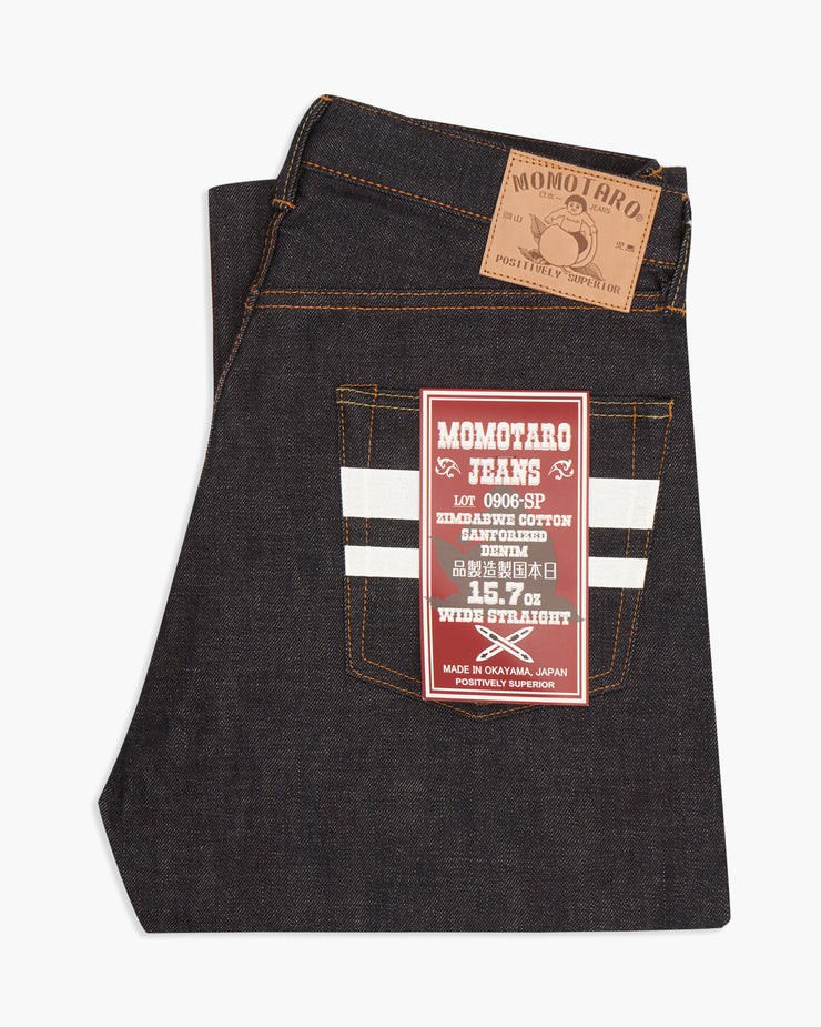 Momotaro 0906-SP Classic Straight Mens Jeans - 15.7oz Indigo Selvedge / GTB Stripe