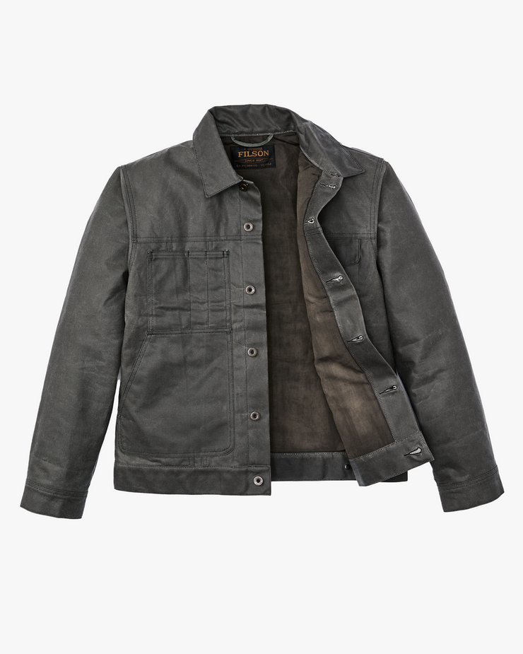 Filson Tin Cloth Short Lined Cruiser Jacket - Castor Grey | Filson Jackets & Coats | JEANSTORE
