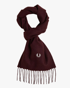 Fred Perry Lambswool Scarf - Oxblood