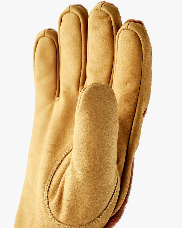 Hestra Noah Goatskin Nubuck & Wool Gloves - Mustard Multi | Hestra Gloves | JEANSTORE