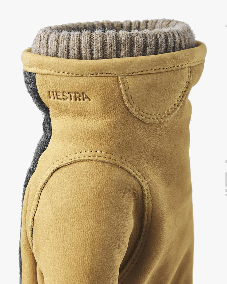 Hestra Noah Goatskin Nubuck & Wool Gloves - Charcoal / Tan | Hestra Gloves | JEANSTORE