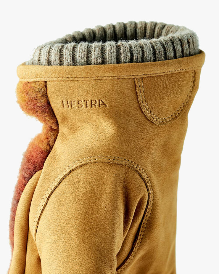 Hestra Noah Goatskin Nubuck & Wool Gloves - Mustard Multi | Hestra Gloves | JEANSTORE