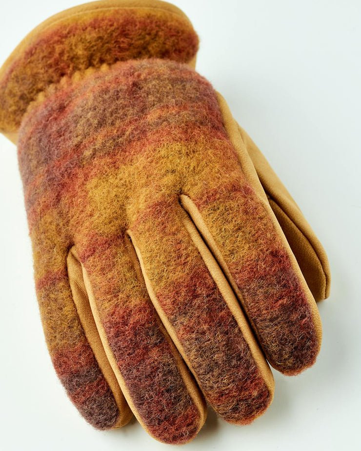 Hestra Noah Goatskin Nubuck & Wool Gloves - Mustard Multi | Hestra Gloves | JEANSTORE