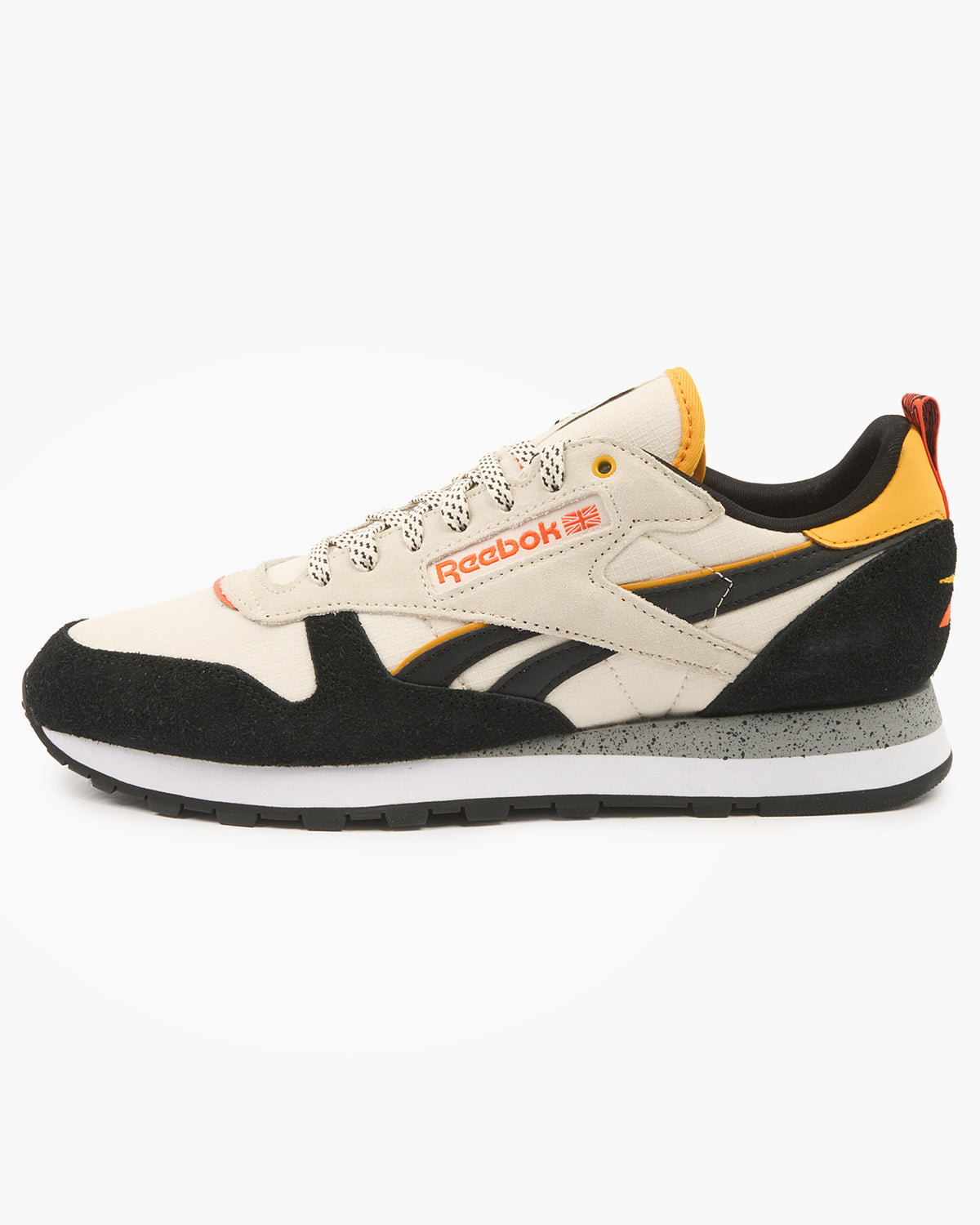Reebok Classic Leather - Alabaster / Black / Fierce Gold | Reebok Classic Trainers | JEANSTORE