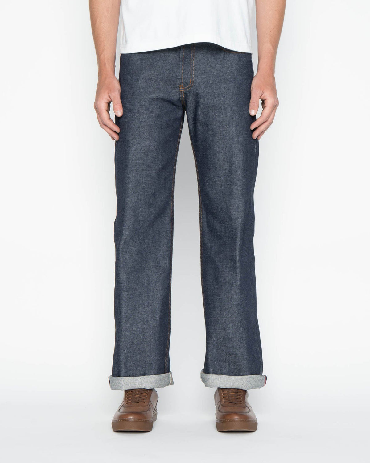 Naked & Famous Denim Strong Guy Relaxed Straight Mens Jeans - Dirty Fade Selvedge | Naked & Famous Denim Jeans | JEANSTORE