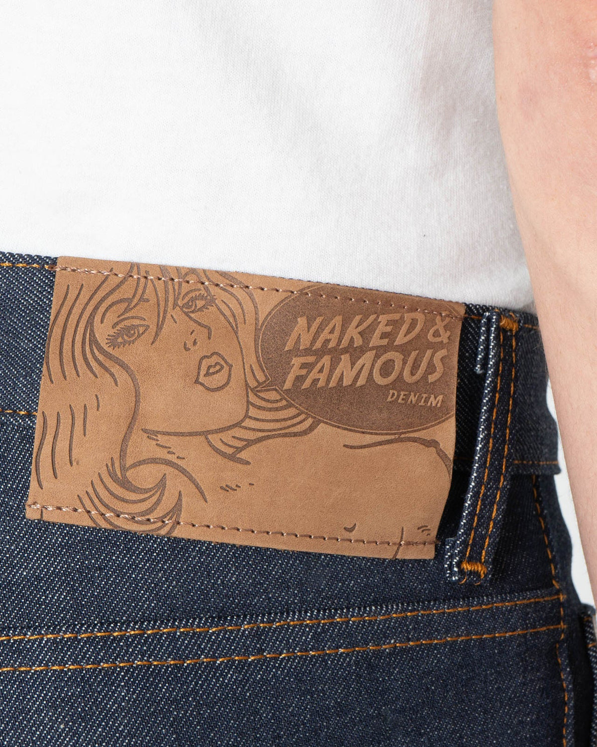 Naked & Famous Denim Strong Guy Relaxed Straight Mens Jeans - Dirty Fade Selvedge | Naked & Famous Denim Jeans | JEANSTORE