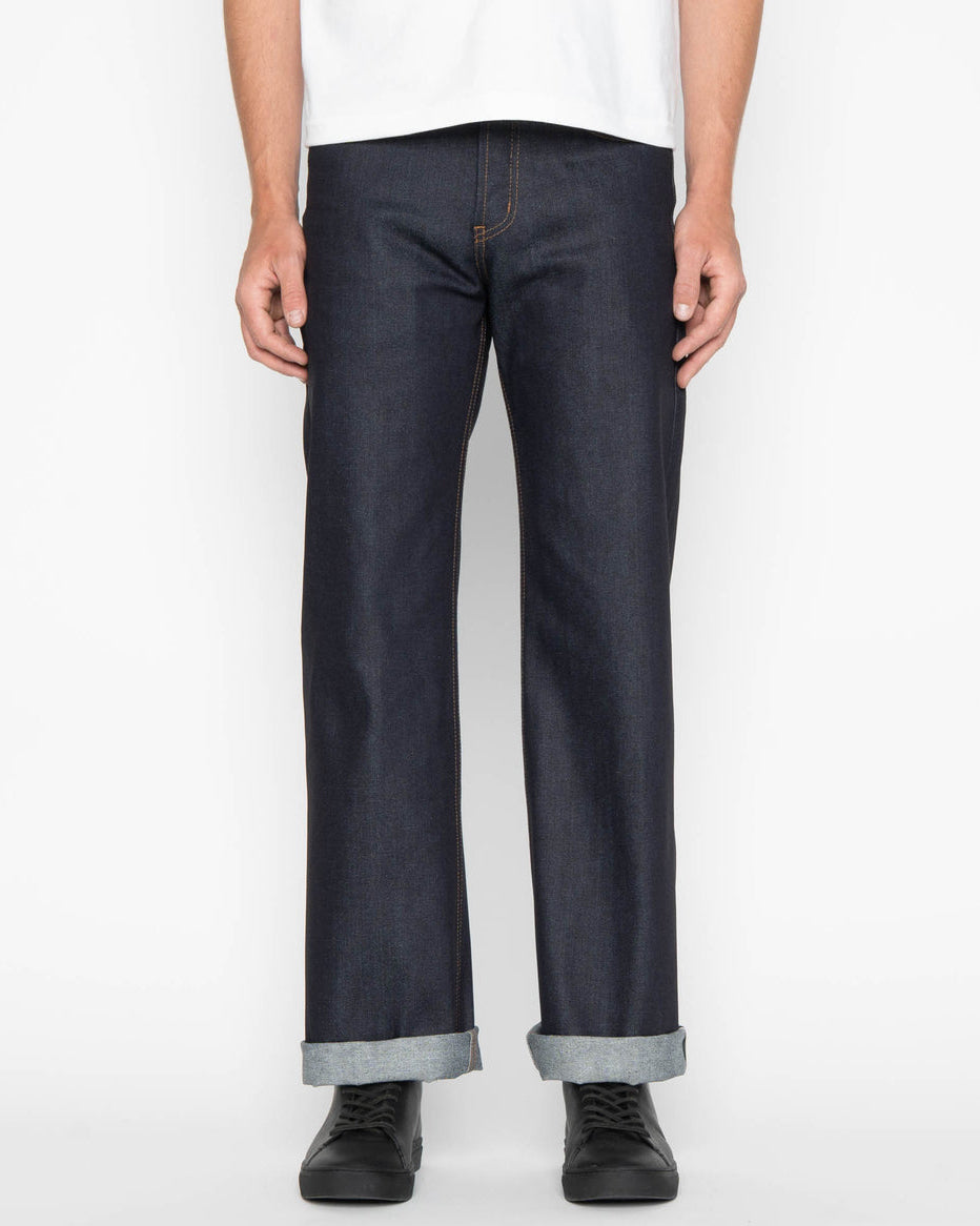 Naked & Famous Denim Strong Guy Relaxed Straight Mens Jeans - Nightshade Stretch Selvedge | Naked & Famous Denim Jeans | JEANSTORE