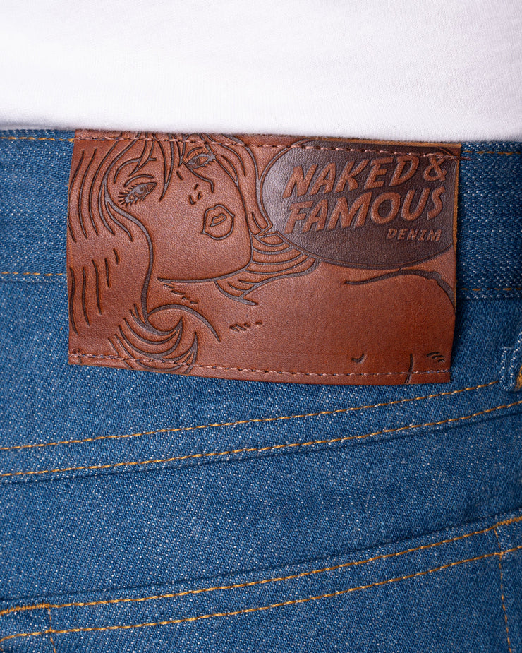Naked & Famous Denim True Guy Regular Straight Mens Jeans - Oceans Edge Selvedge