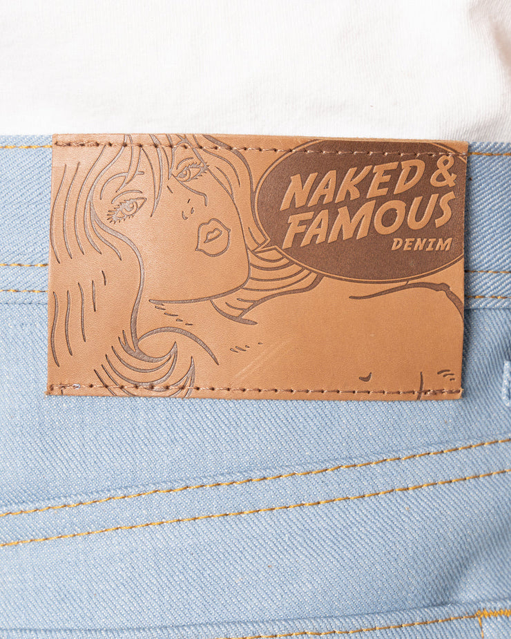Naked & Famous Denim Weird Guy Regular Tapered Mens Jeans - Left Hand Twill Selvedge / Sky Blue Edition