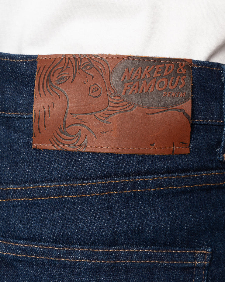 Naked & Famous Denim Super Guy Skinny Mens Jeans - Blue Comfort Stretch Selvedge