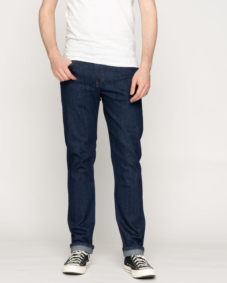 Naked & Famous Denim Weird Guy Regular Tapered Mens Jeans - Blue Comfort Stretch Selvedge