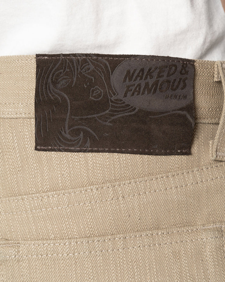 Naked & Famous Denim Weird Guy Regular Tapered Mens Jeans - Smokey Cotton Slub Selvedge