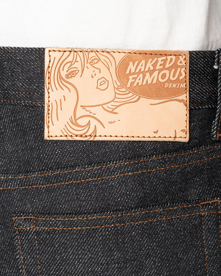 Naked & Famous Denim Weird Guy Regular Tapered Mens Jeans - Elephant 13 Red Core