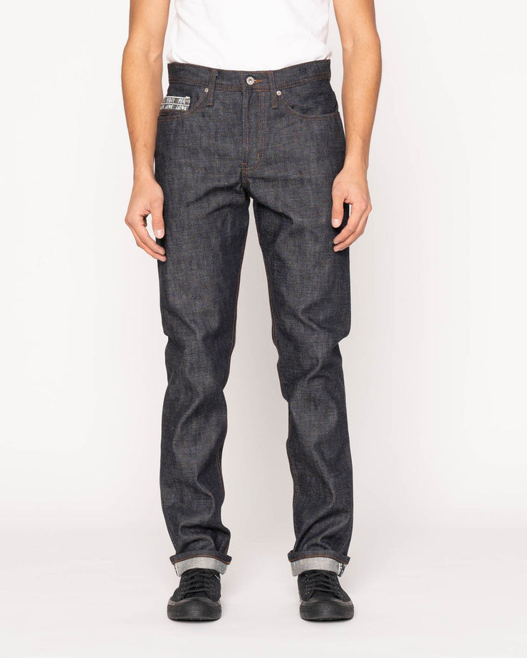 Naked & Famous Denim Weird Guy Regular Tapered Mens Jeans - Love & Peace Selvedge