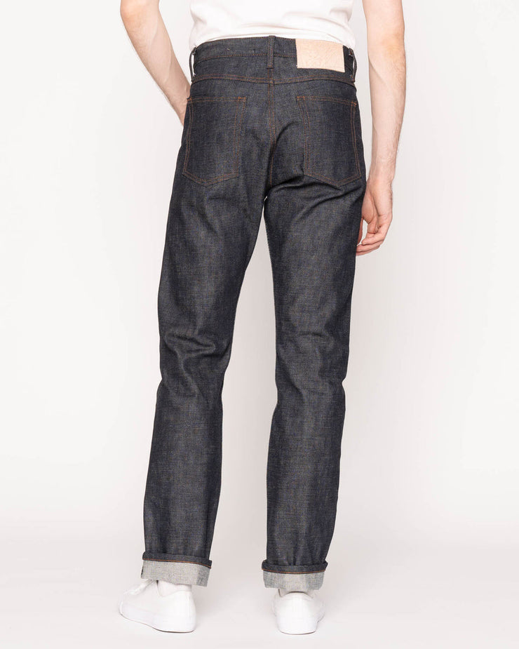 Naked & Famous Denim True Guy Regular Straight Mens Jeans - Love & Peace Selvedge